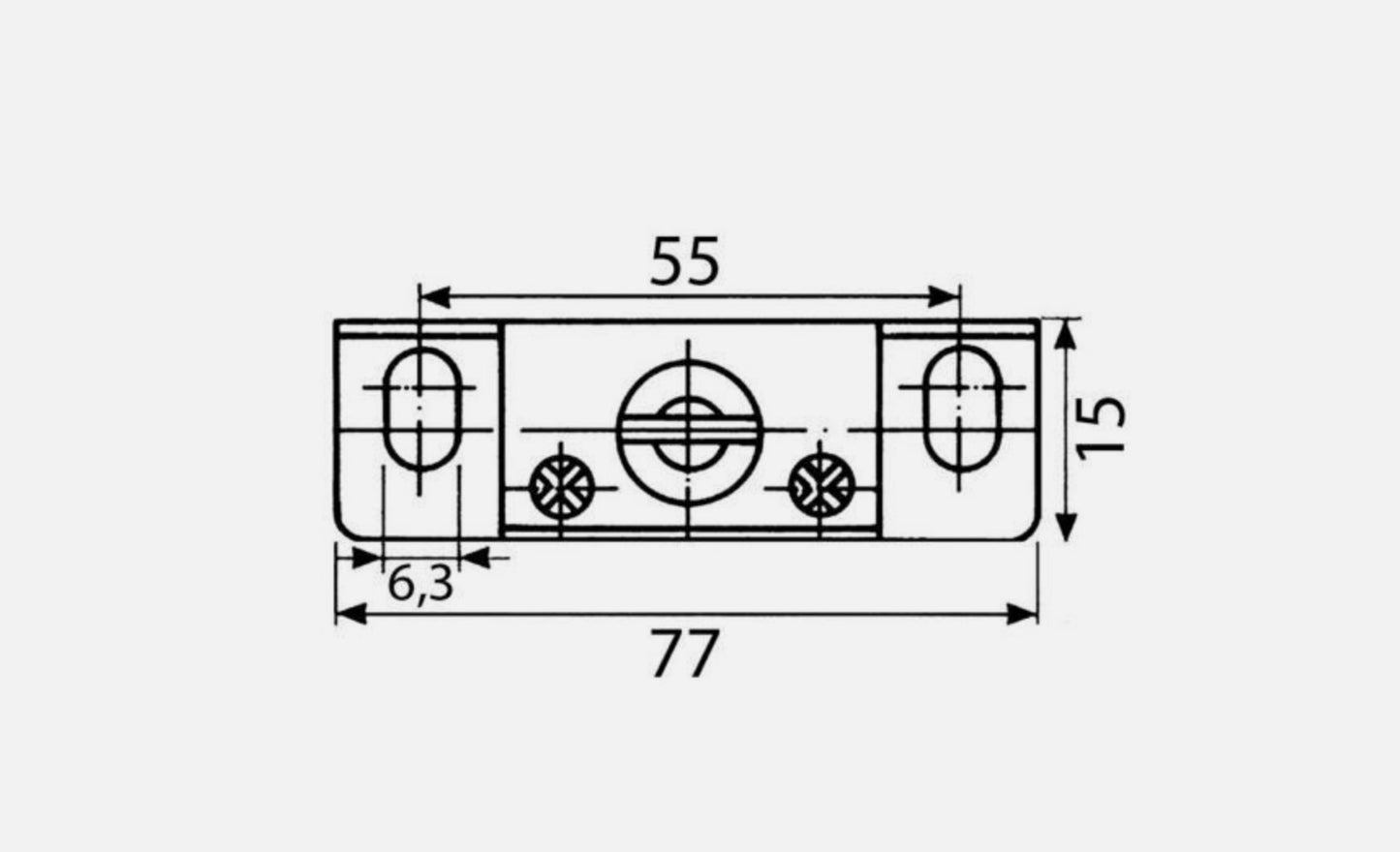 Tablarträger Nova 15 – für 19 mm Böden, Ø 12 mm Bolzen, glanzverzinkt