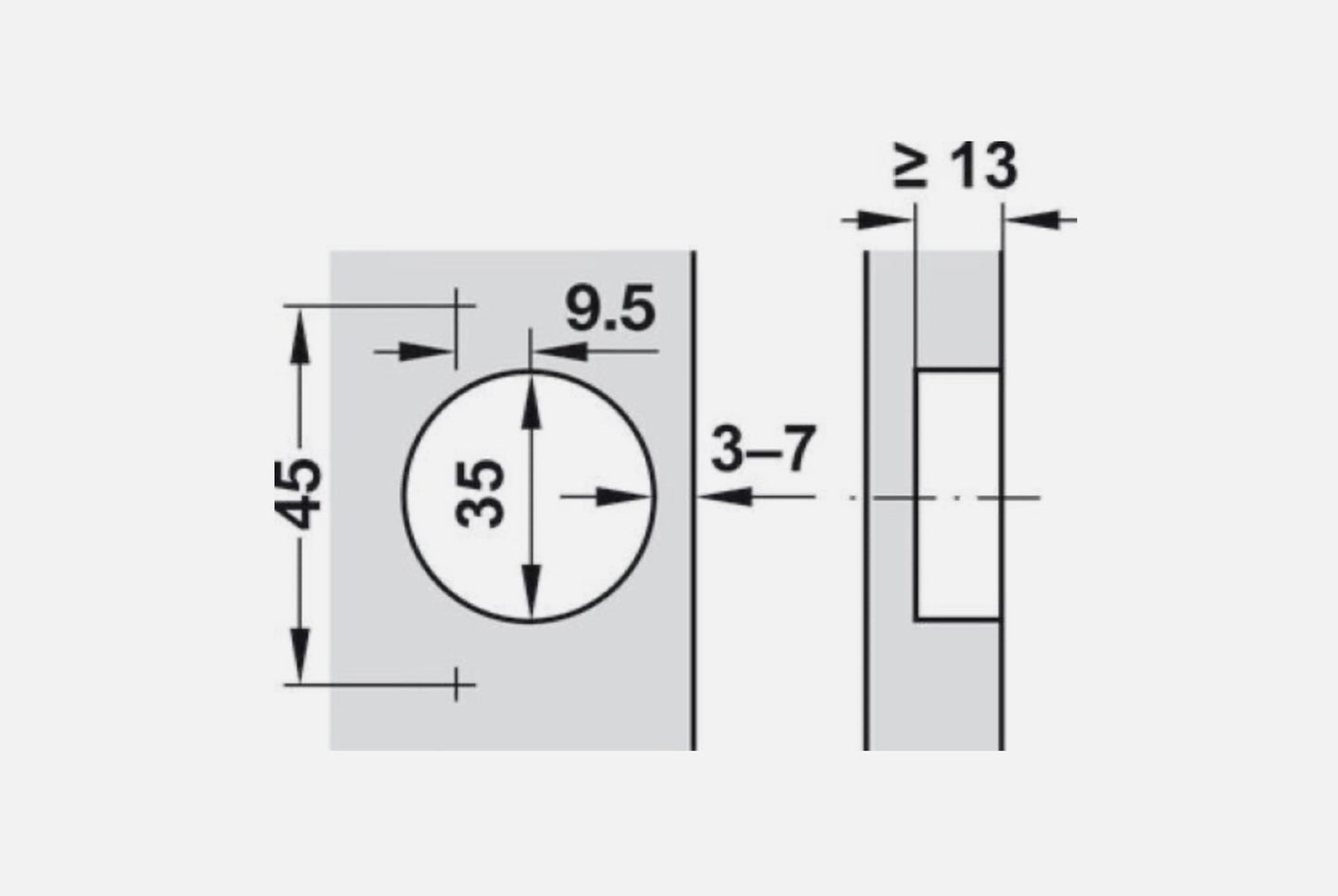 BLUM Blumotion Scharnier 110° – Soft-Close Möbelband